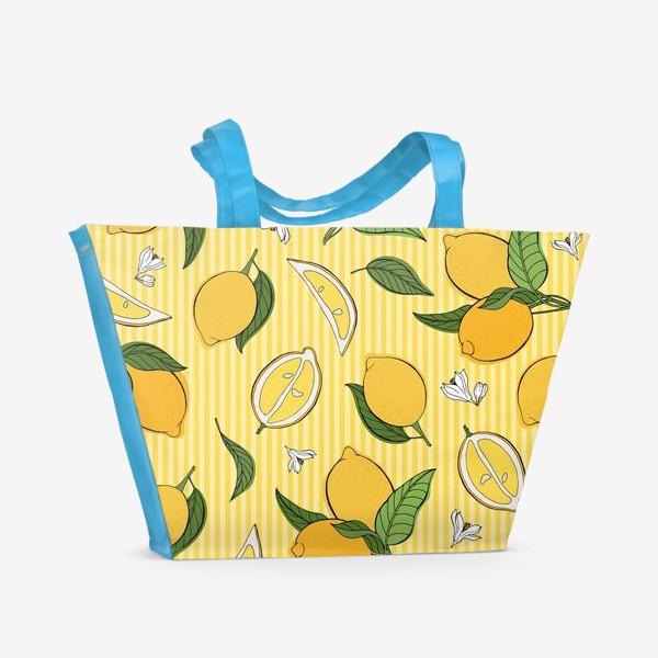 Пляжная сумка &laquo;Який принт с лимонами&raquo;