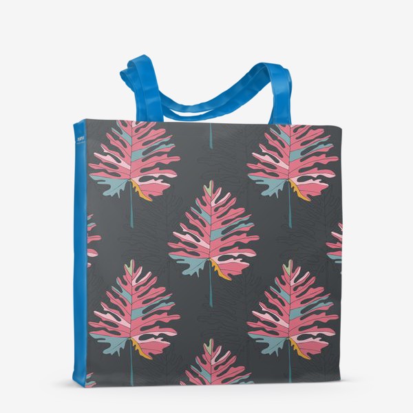 Сумка-шоппер «Пальмовые листья на темном»