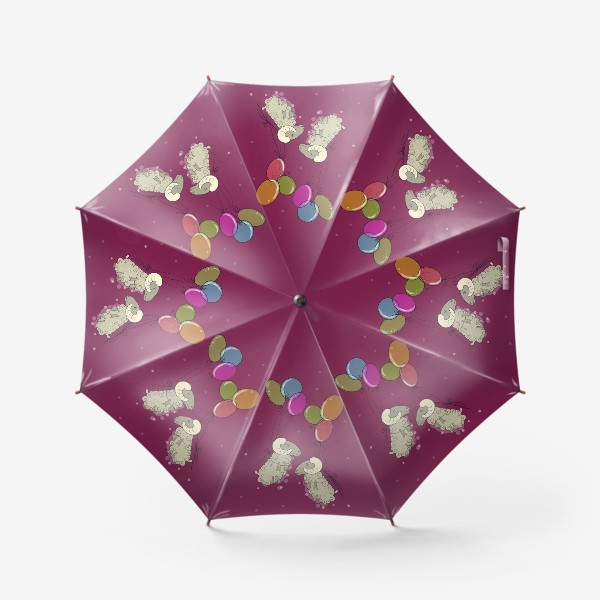 Зонт «Барашки на воздушных шариках (овен)»