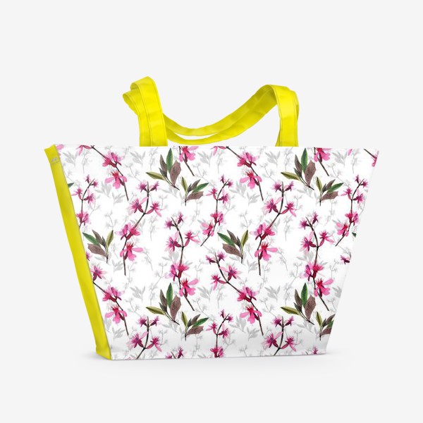 Пляжная сумка «Pink flowers»
