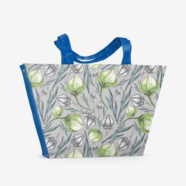 Пляжная сумка «Цветы акварельные»