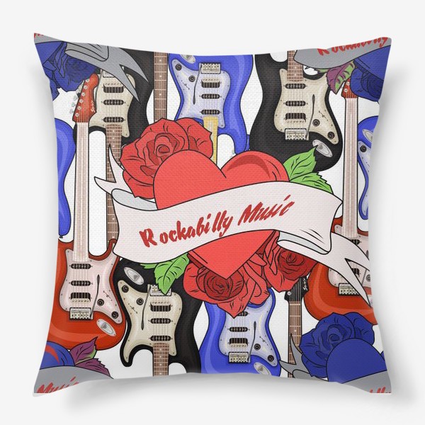 Подушка «Rockabilly Music»