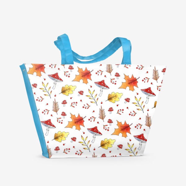 Пляжная сумка «Осенние мухоморы»