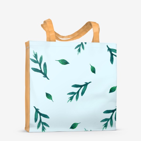 Сумка-шоппер «Нежные акварельные листья»