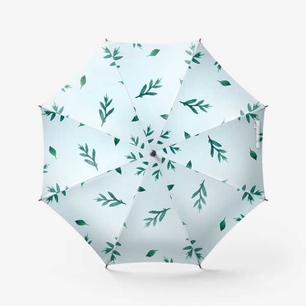 Зонт «Нежные акварельные листья»