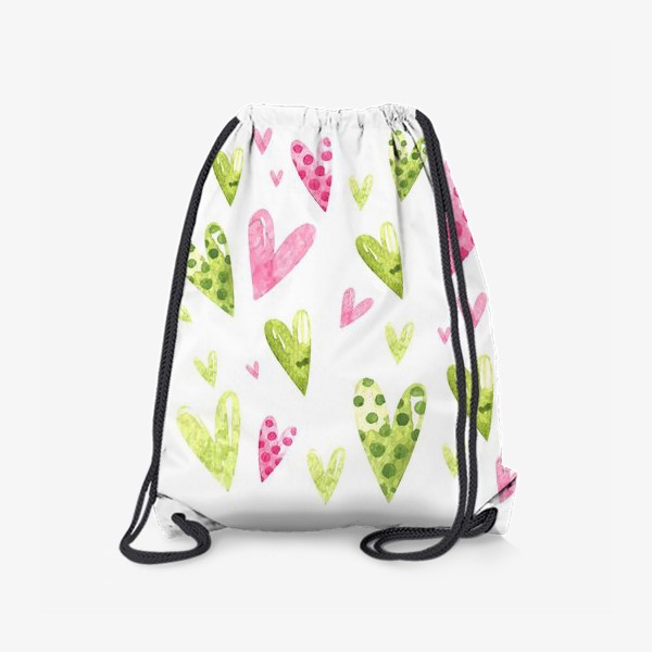 Рюкзак «Весенний паттерн с сердечками»
