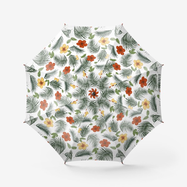 Зонт &laquo;тропические цветы и листья&raquo;