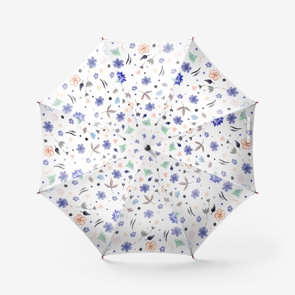 Зонт «Нежный весенний акварельный паттерн»