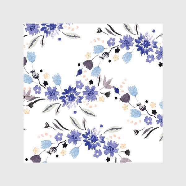 Шторы &laquo;Весенние синие цветы&raquo;