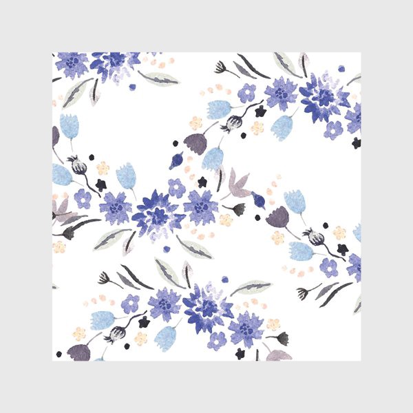 Скатерть «Весенние синие цветы»