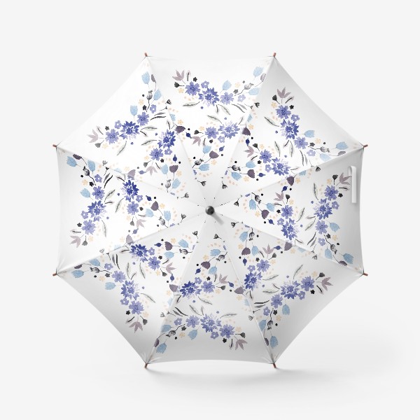 Зонт «Весенние синие цветы»