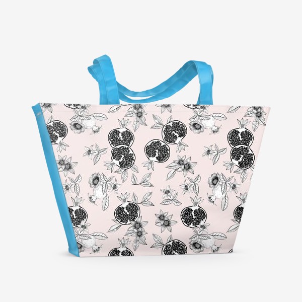 Пляжная сумка &laquo;Гранаты: цветы и фрукты&raquo;
