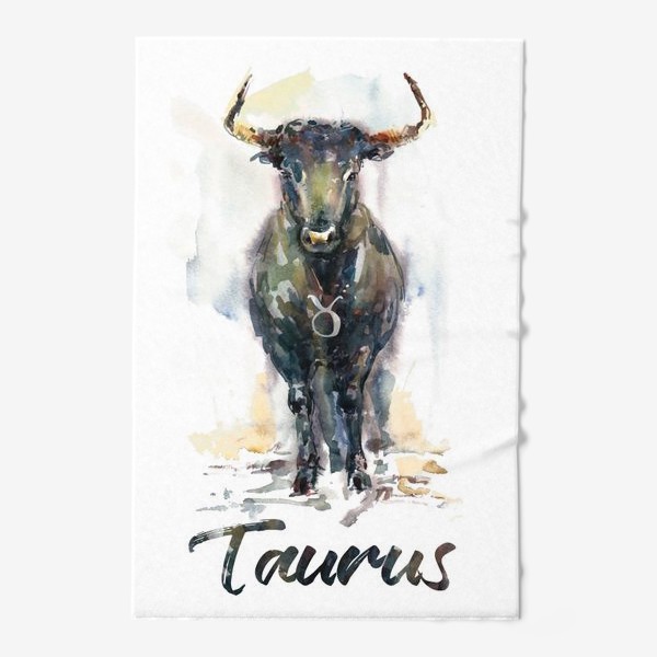 Полотенце «Taurus / Телец. Акварель»