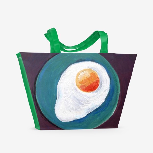 Пляжная сумка «Яичница и кувшин.»