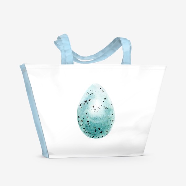 Пляжная сумка «Акварельное пасхальное яйцо»