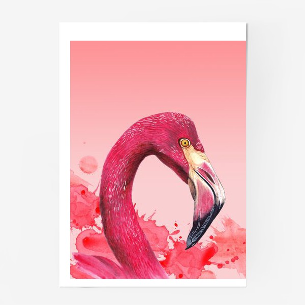Постер «Розовый фламинго»