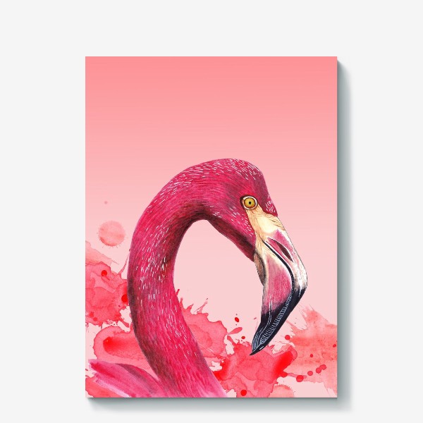 Холст «Розовый фламинго»