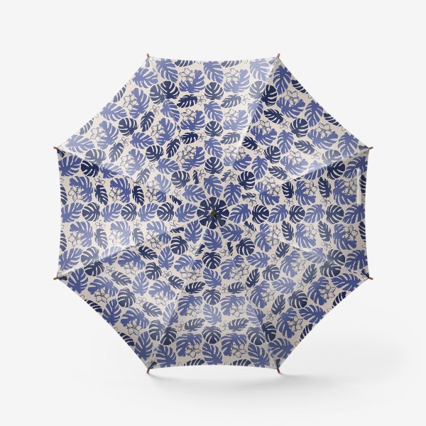 Зонт «Монстера и лилии»