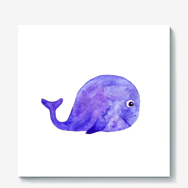 Холст «милый кит»