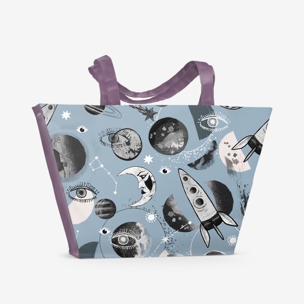 Пляжная сумка «Космический паттерн.»