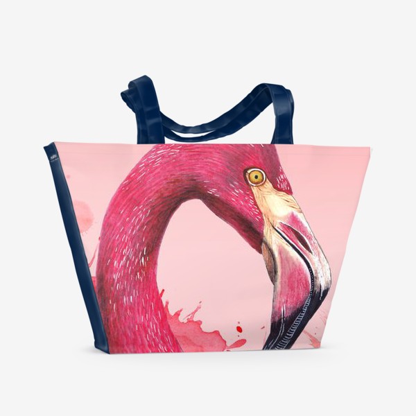Пляжная сумка &laquo;Розовый фламинго&raquo;
