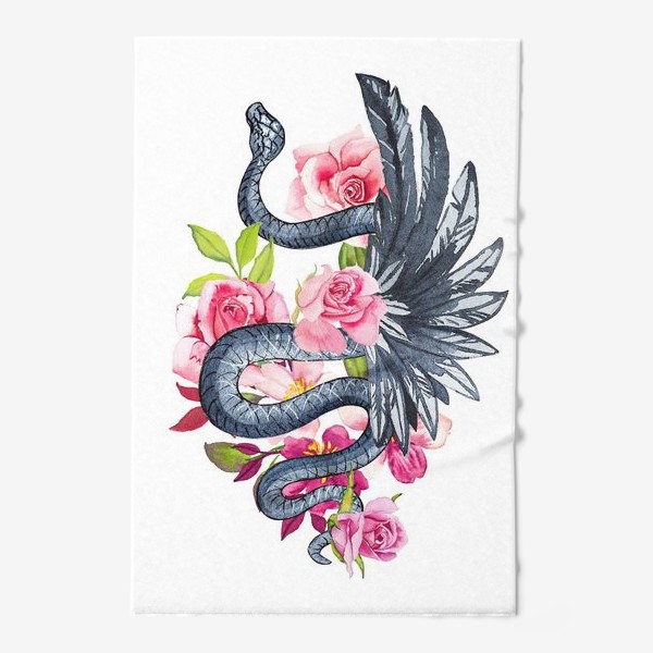 Полотенце &laquo;Змея с цветами&raquo;
