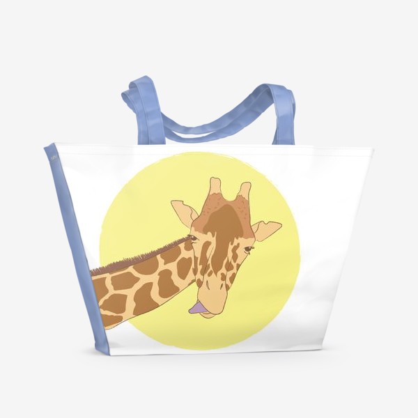 Пляжная сумка «Жираф говорит "Привет!"»