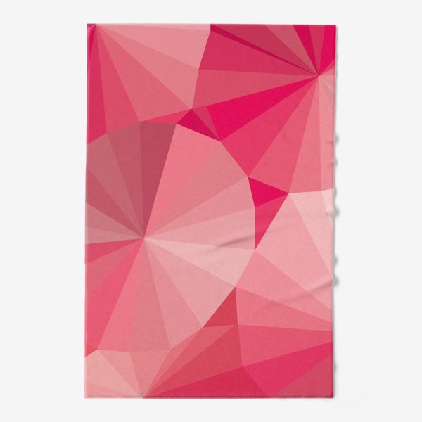 Полотенце &laquo;Объемные розовые зонтики в стиле Low Poly&raquo;