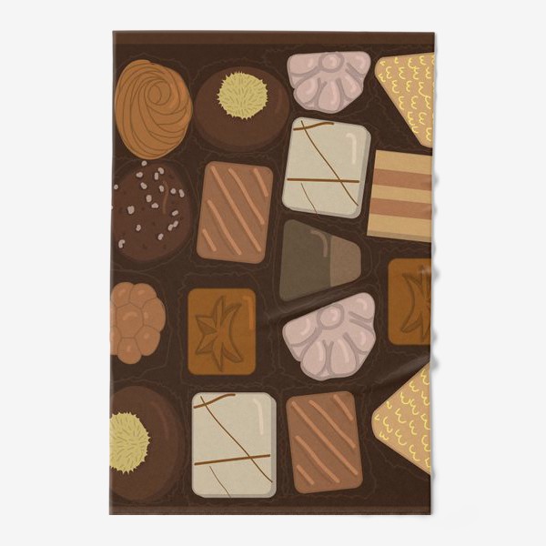 Полотенце «Коробка с шоколадными конфетами»