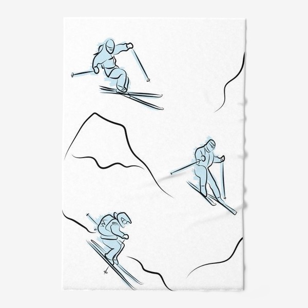 Полотенце «Лыжники»