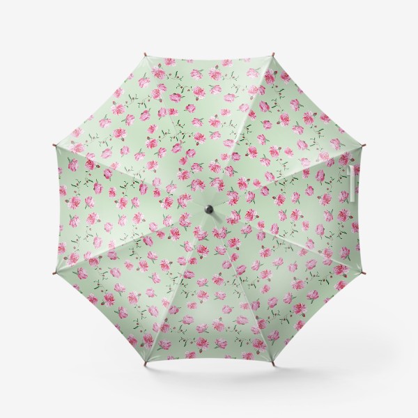 Зонт «Пионы на мятном»