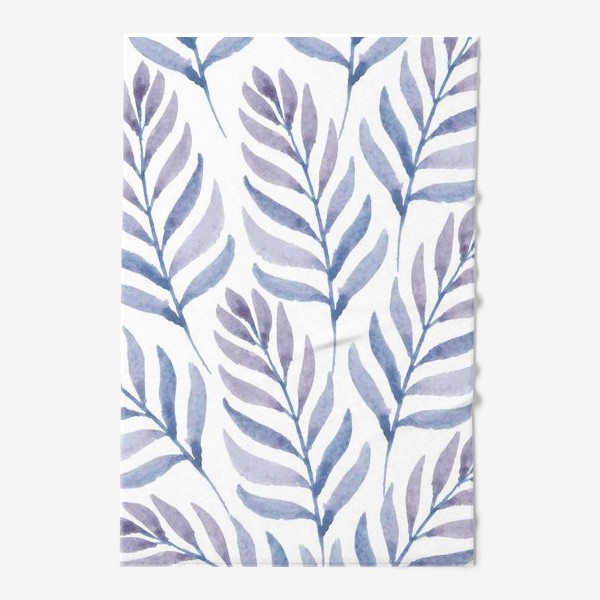 Полотенце «Фиолетовые  акварельные листья »