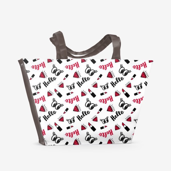 Пляжная сумка «Лучшие друзья девушки - губная помада и бриллианты!»