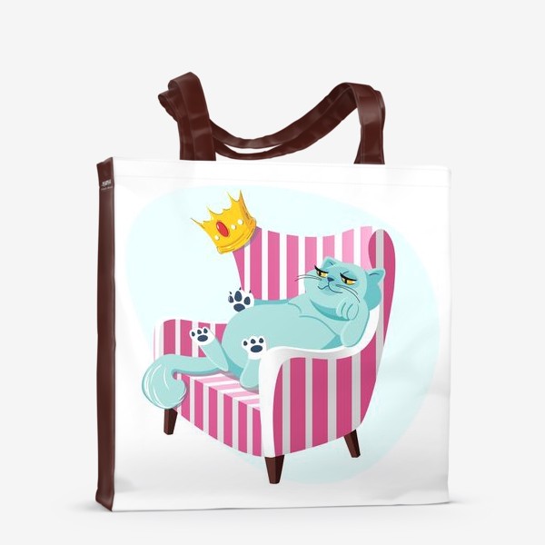 Сумка-шоппер «Королевская кошка в кресле»