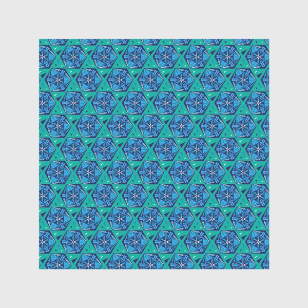 Скатерть &laquo; Бирюзовый геометрический паттерн. Geometric turquoise pattern&raquo;