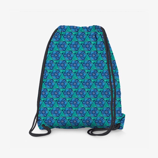 Рюкзак « Бирюзовый геометрический паттерн. Geometric turquoise pattern»