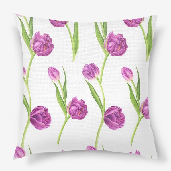 Подушка «Яркие тюльпаны»