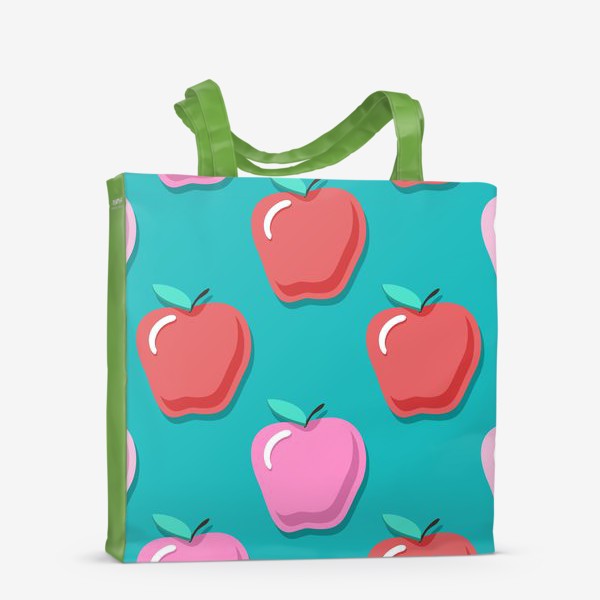 Сумка-шоппер «Яблоки розовые и красные»