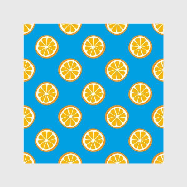 Шторы «Апельсины на синем фоне»