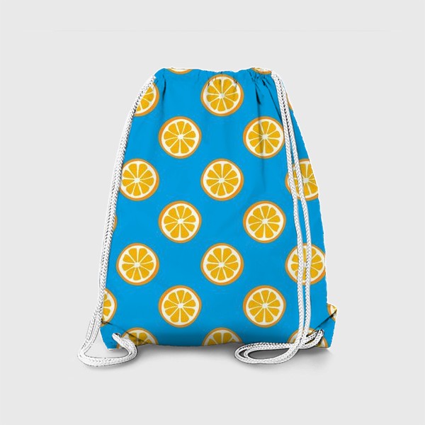 Рюкзак «Апельсины на синем фоне»