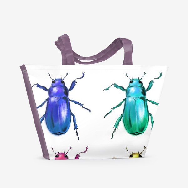 Пляжная сумка «Яркие жуки»
