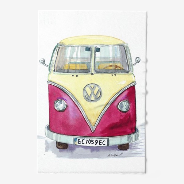 Полотенце «Автобус любимый VW»