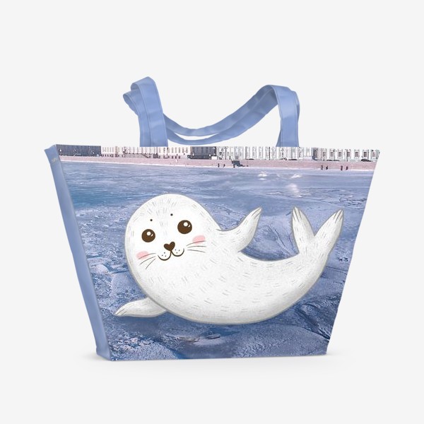 Пляжная сумка «Милый тюлень в Санкт-Петербурге»
