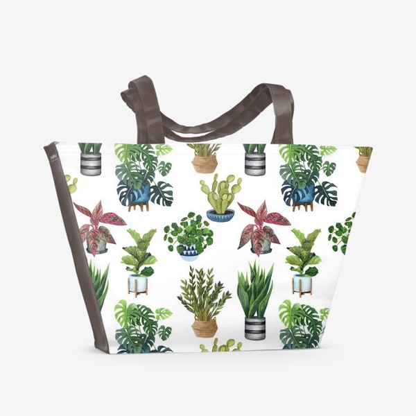 Пляжная сумка &laquo;Домашние растения&raquo;