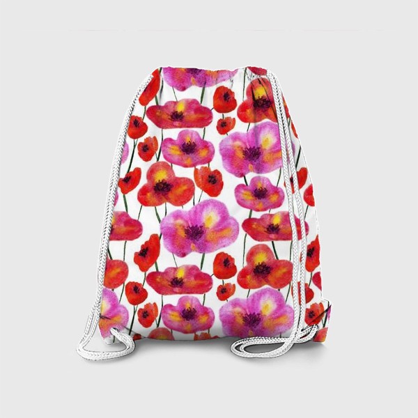Рюкзак «маки цветочный узор»