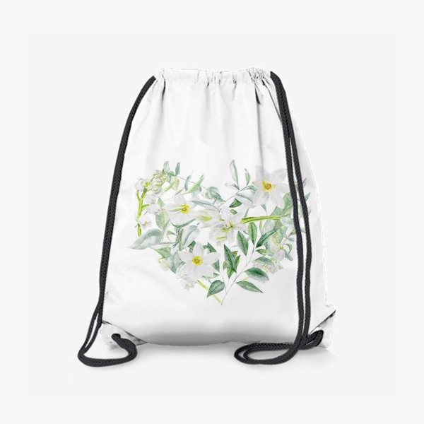 Рюкзак «Сердце из акварельных цветов»