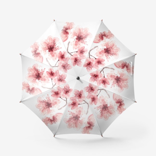 Зонт «Акварельный принт Цветы сакура»