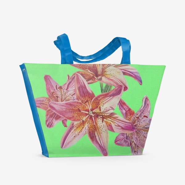 Пляжная сумка «Садовые лилии»