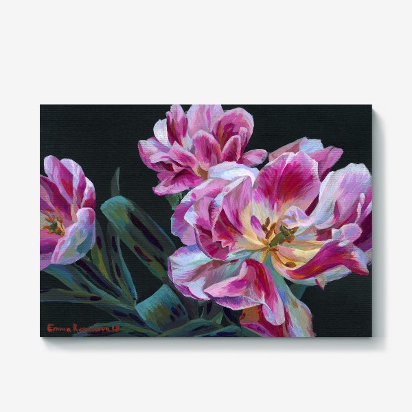 Холст «Pink tulips»