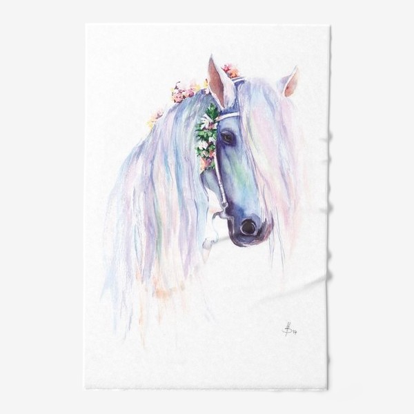 Полотенце &laquo;Лошадь с вплетёнными в гриву цветами&raquo;
